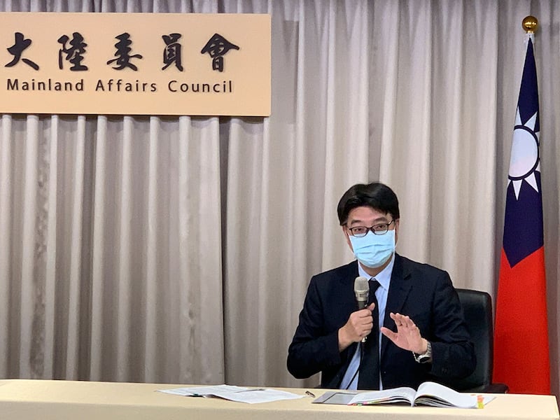 陆委会副主委邱垂正。(记者夏小华摄)