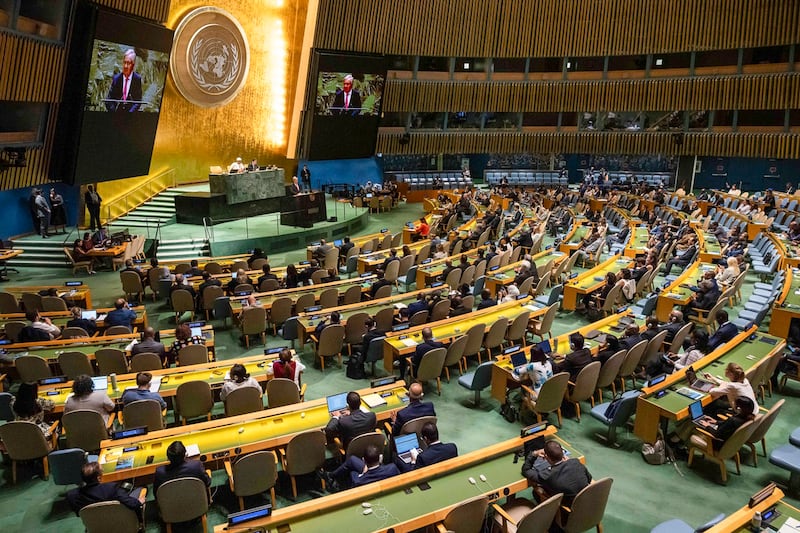 The 79th session of the United Nations General Assembly, Sept. 10, 2024. (Yuki Iwamura/AP)