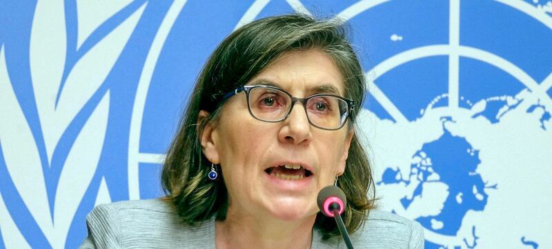 Elizabeth Throssell, Spokesperson for the Office of the United Nations High Commissioner for Human Rights (OHCHR). (Daniel Johnson/UN News)