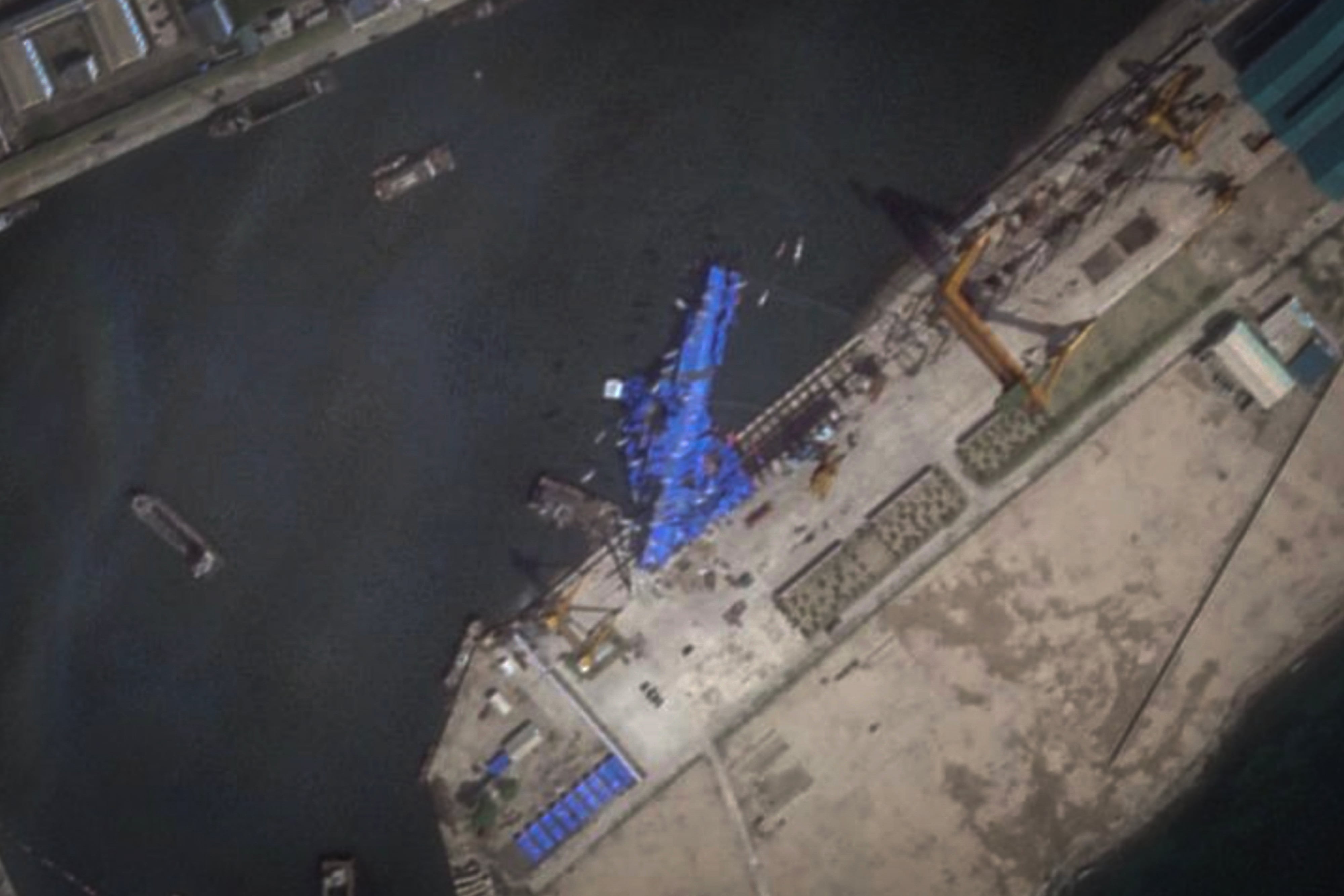 North Korean warship tough to salvage after launch failure, analysts say