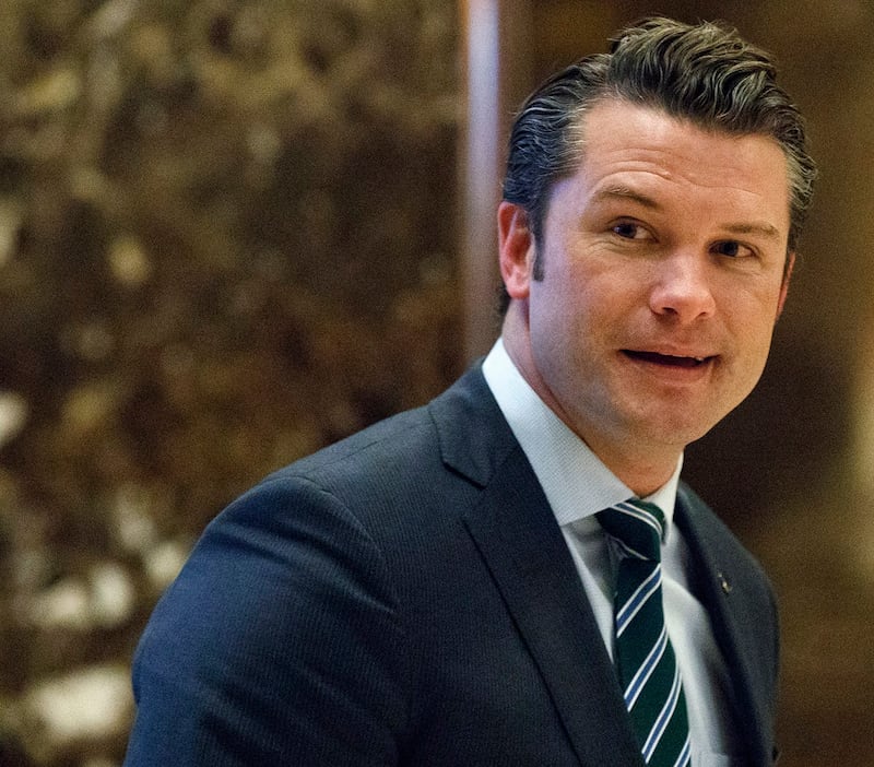 被提名出任国防部长的皮特·赫格塞斯(Pete Hegseth)(美联社资料图片)